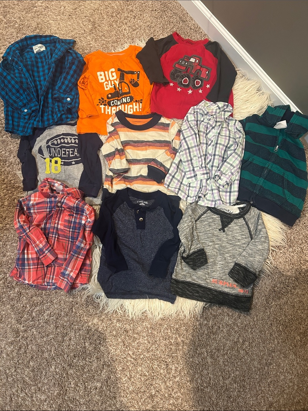 Boys 18 months mixed brand long sleeve shirt Carter's, Cherokee, Circo, etc